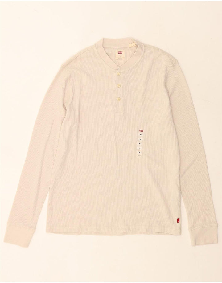 Levi's Top standard pentru bărbați cu mânecă lungă din bumbac, bej mediu