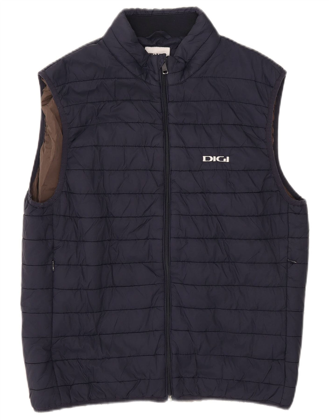 Gilet căptușit pentru bărbați Zara UK 40 mare, albastru, poliester