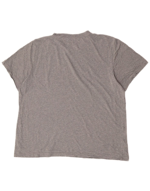 Nike Mens Graphic T-Shirt Top 2XL Grey Flecked Cotton