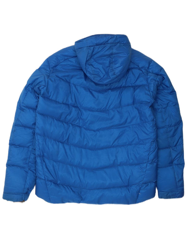 Jack Wolfskin Mens Hooded Padded Jacket UK 44/46 XL Blue Polyester