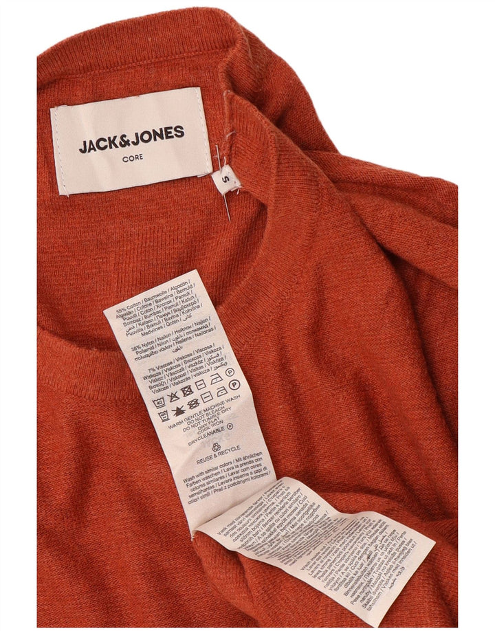 Jack & Jones Top pentru bărbați cu mânecă lungă din bumbac portocaliu mic
