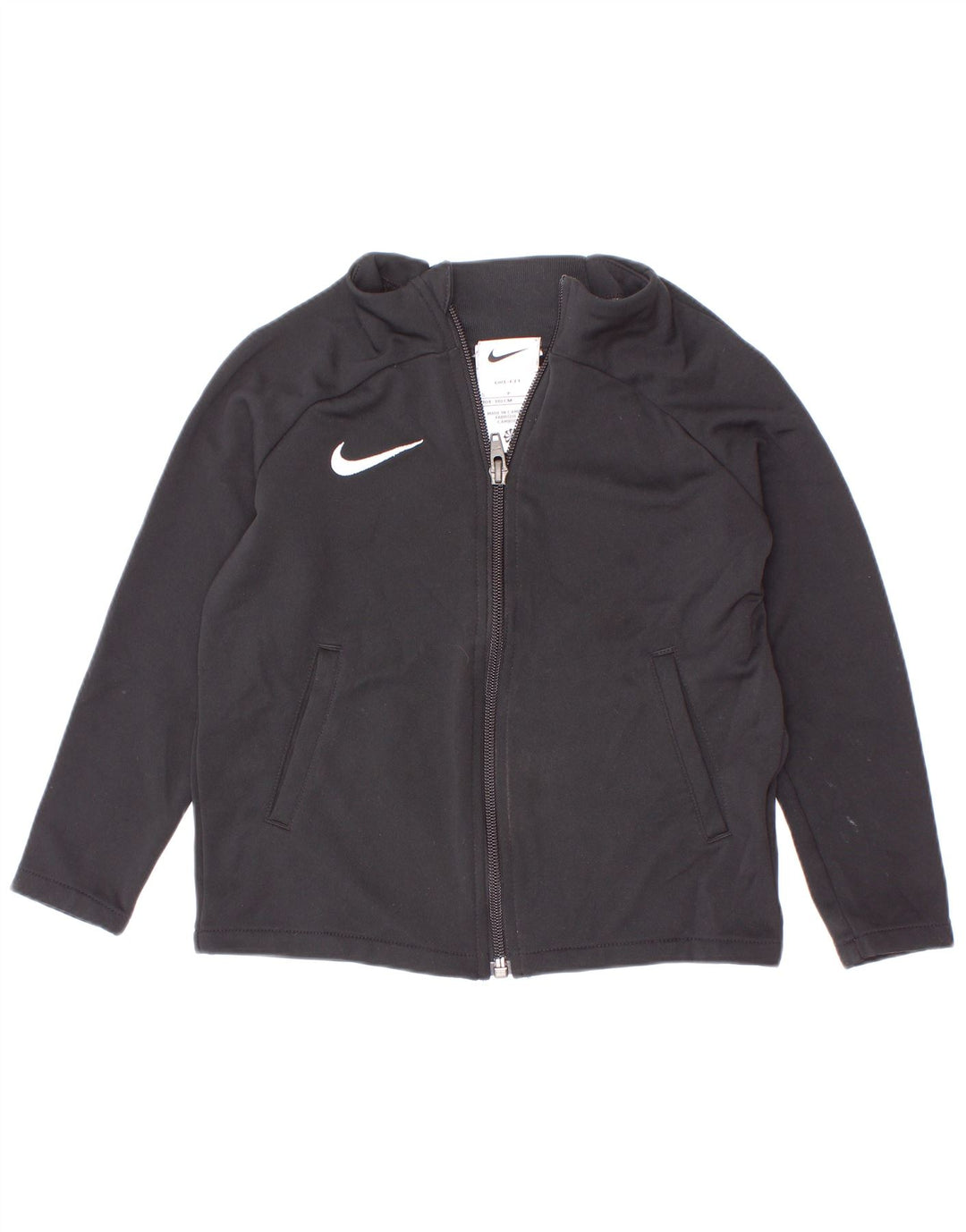 Jachetă de trening Nike Dri Fit pentru fete 4-5 ani Poliester negru mic