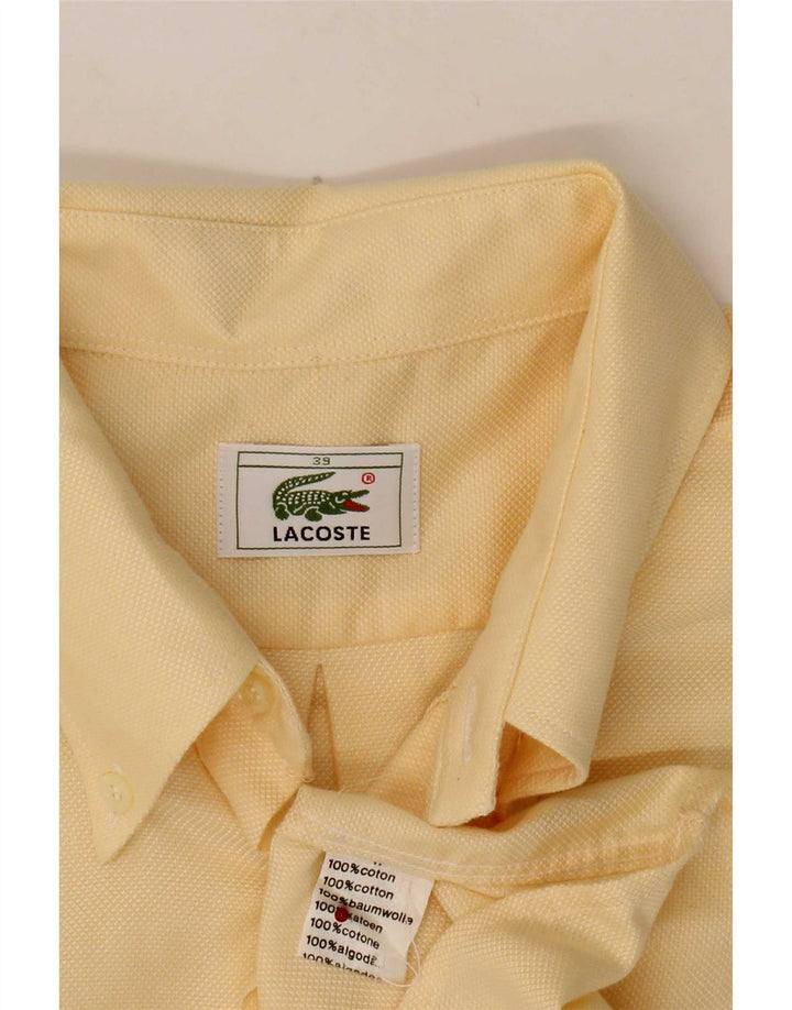 Camasa barbati Lacoste Marimea 39 Bumbac galben mediu