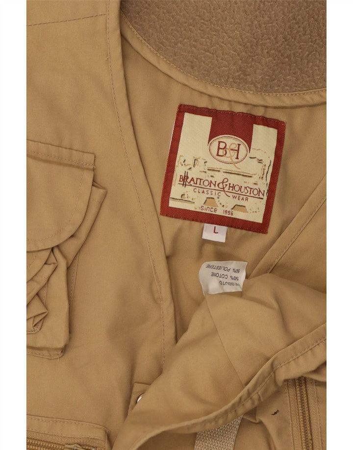 Gilet vintage pentru bărbați, UK 40, mare, bej, bumbac