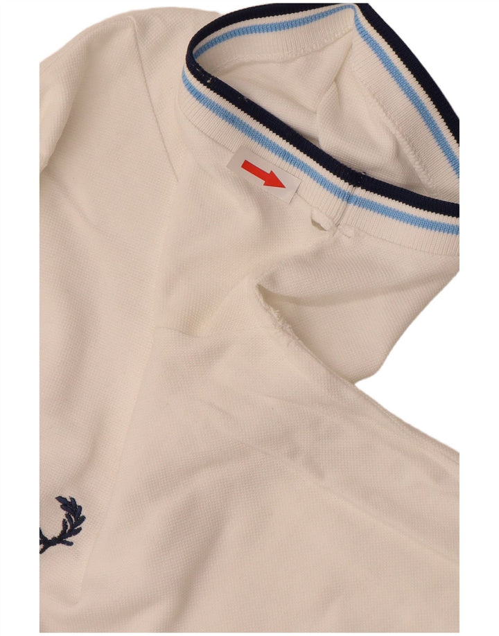 FRED PERRY Tricou polo pentru bărbați, bumbac alb mediu