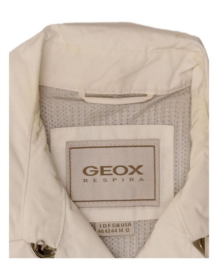 Palton Geox Respira pentru femei UK 14, mare, alb, poliester