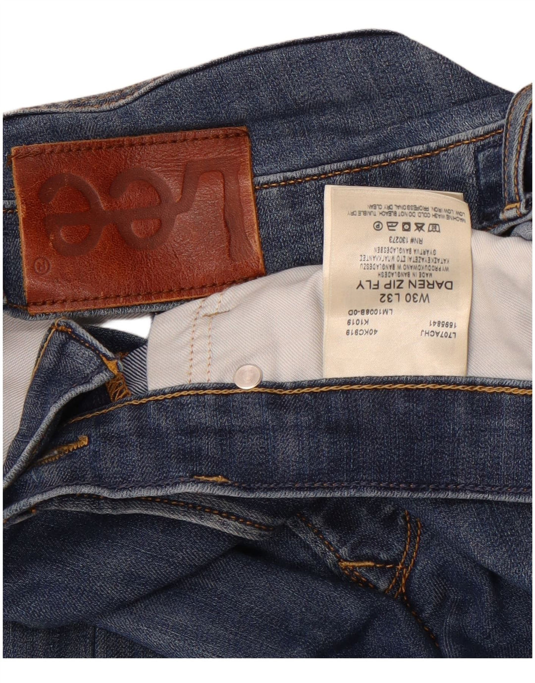 Blugi Lee pentru bărbați Daren Zip Fly Slim W30 L32 Bumbac albastru