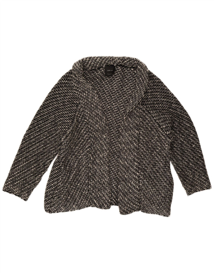 Pulover cardigan supradimensionat pentru femei Zara UK 14 Medium Gri Pete