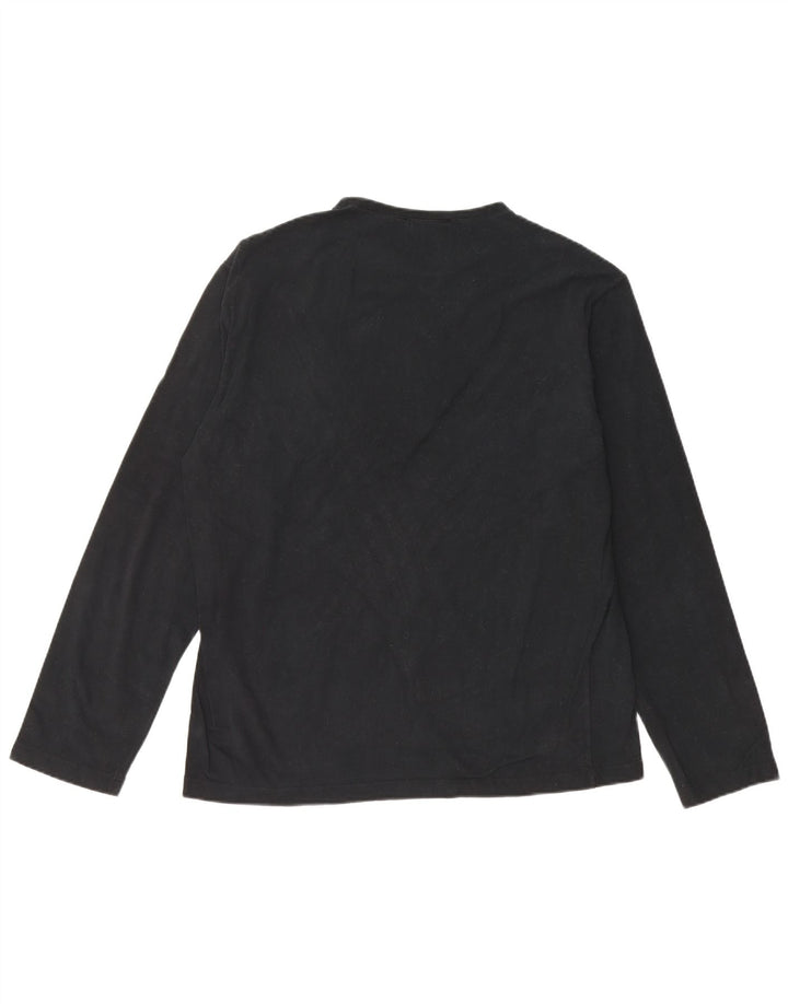 FRED PERRY Top pentru bărbați cu mânecă lungă XL, bumbac negru