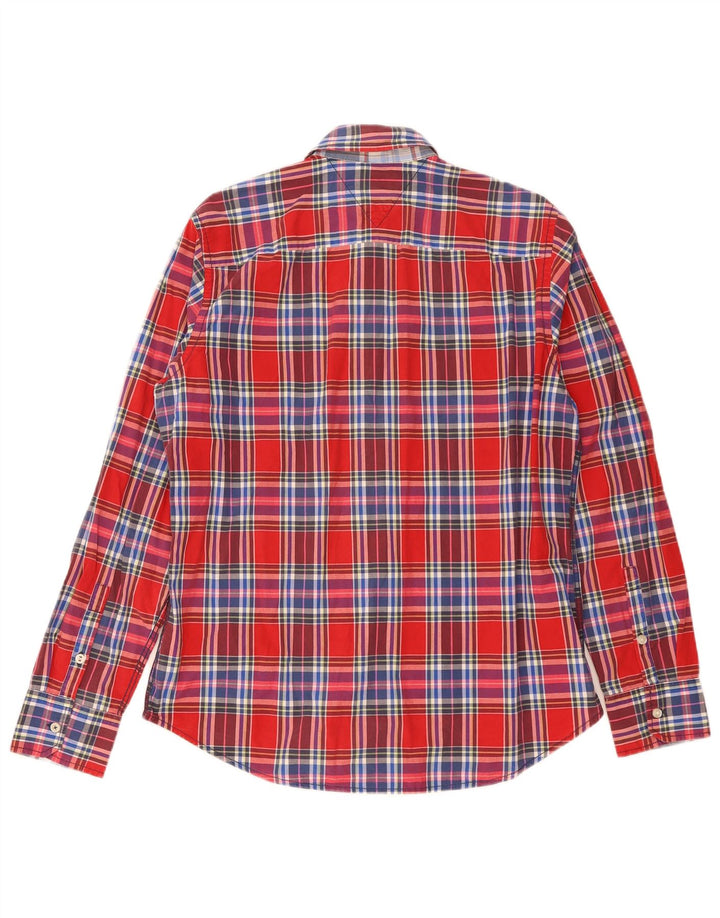 Cămașă pentru bărbați Tommy Hilfiger XL, bumbac carouri roșu