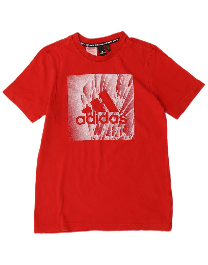 Tricou grafic ADIDAS pentru baieti Top 13-14 ani rosu