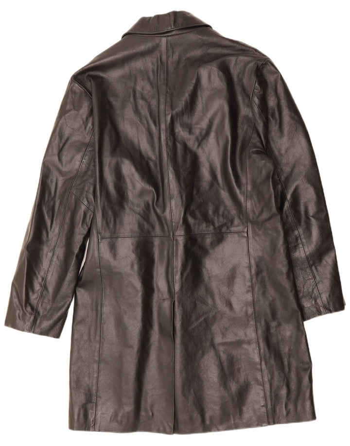 Palton din piele pentru bărbați VINTAGE UK 36 Piele neagră mică