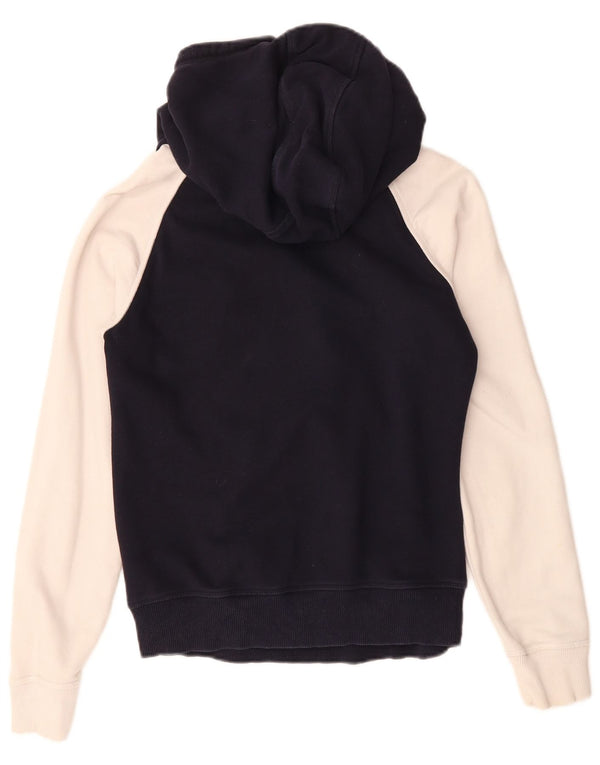 Pulover cu glugă grafic Adidas pentru femei UK 10 Mic, albastru marin, bloc de culoare