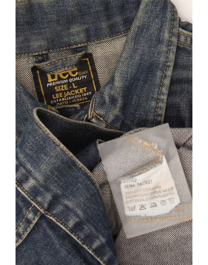 Jachetă de blugi pentru femei Lee UK 14, mare, albastru, bumbac