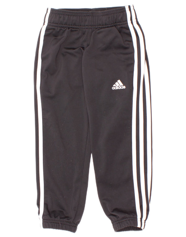 Pantaloni de trening Adidas baieti Joggeri 3-4 ani poliester negru