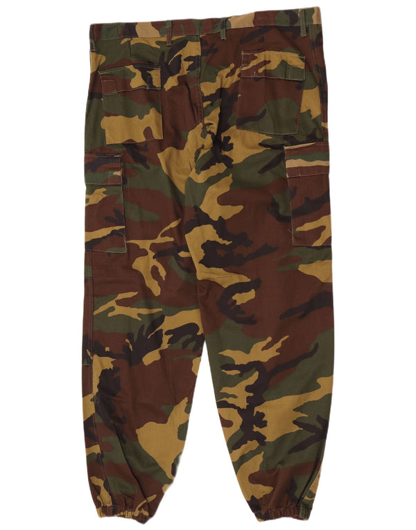 Pantaloni cargo vintage pentru bărbați de jogging EU 54 2XL W40 L30 kaki Camuflaj Army