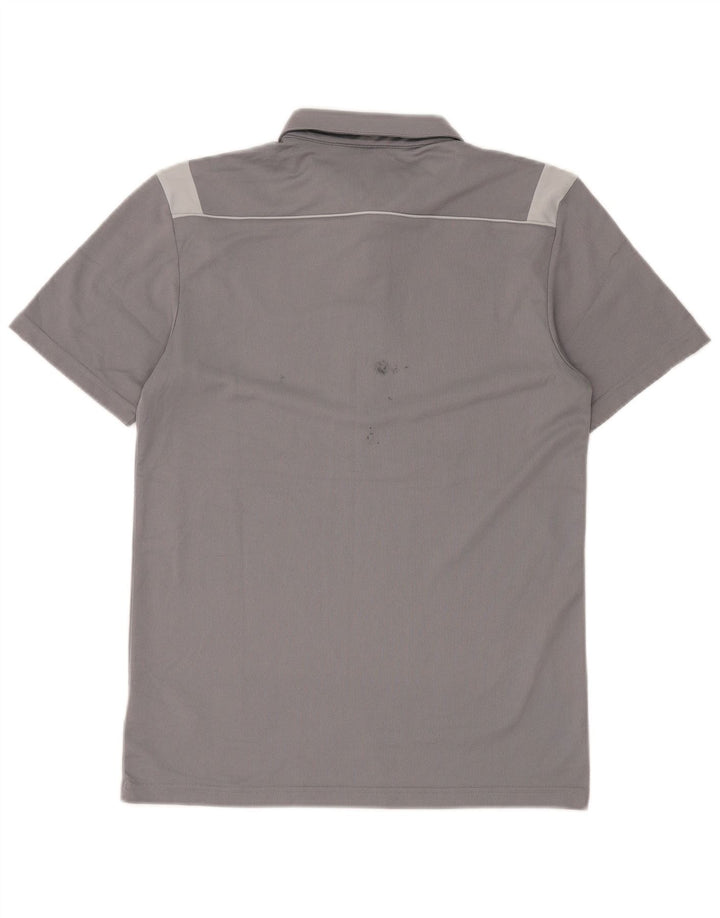 Tricou polo Adidas Climalite pentru bărbați, gri mic, poliester color bloc
