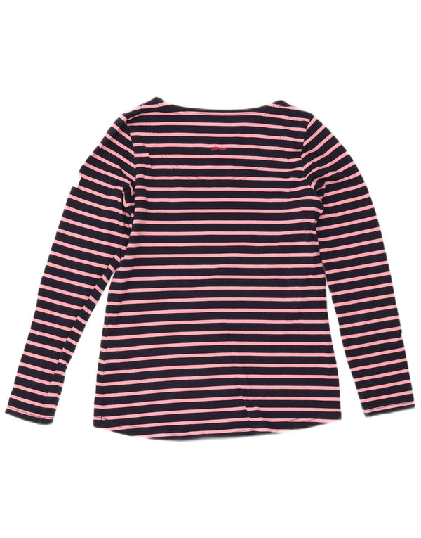 Joules Top pentru femei cu mânecă lungă UK 8 mic, albastru marine, bumbac cu dungi