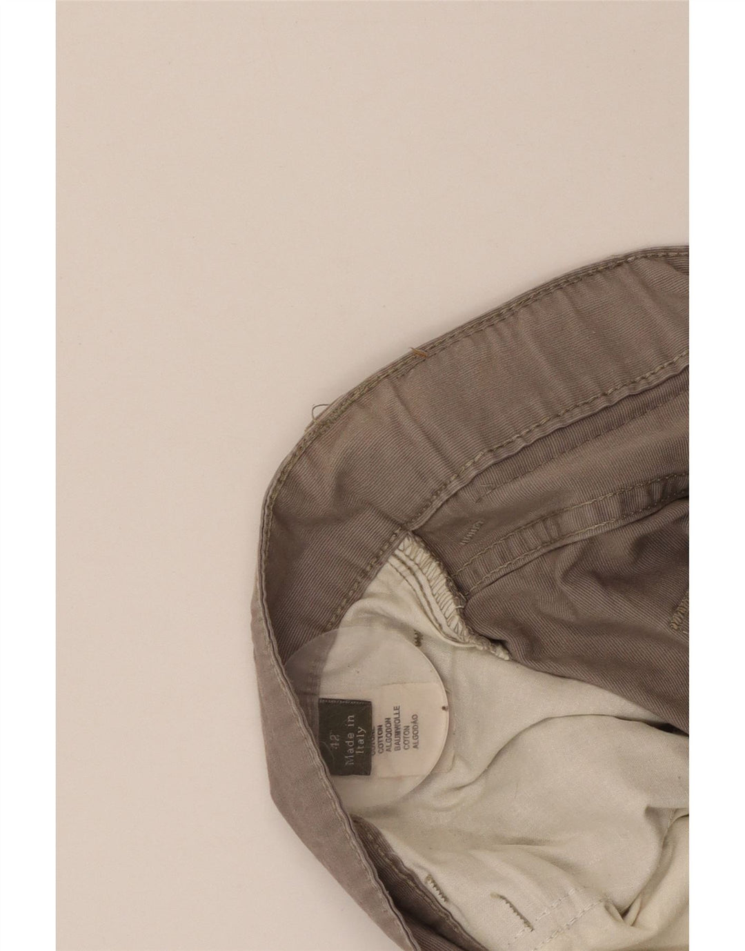 ERMENEGILDO ZEGNA Pantaloni casual drepti pentru bărbați W42 L30 bumbac gri