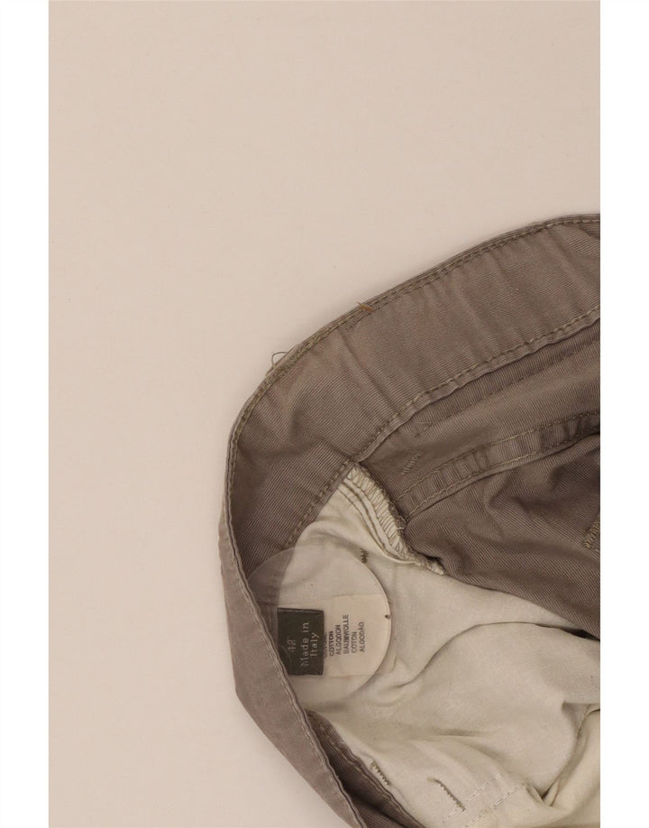 ERMENEGILDO ZEGNA Pantaloni casual drepti pentru bărbați W42 L30 bumbac gri