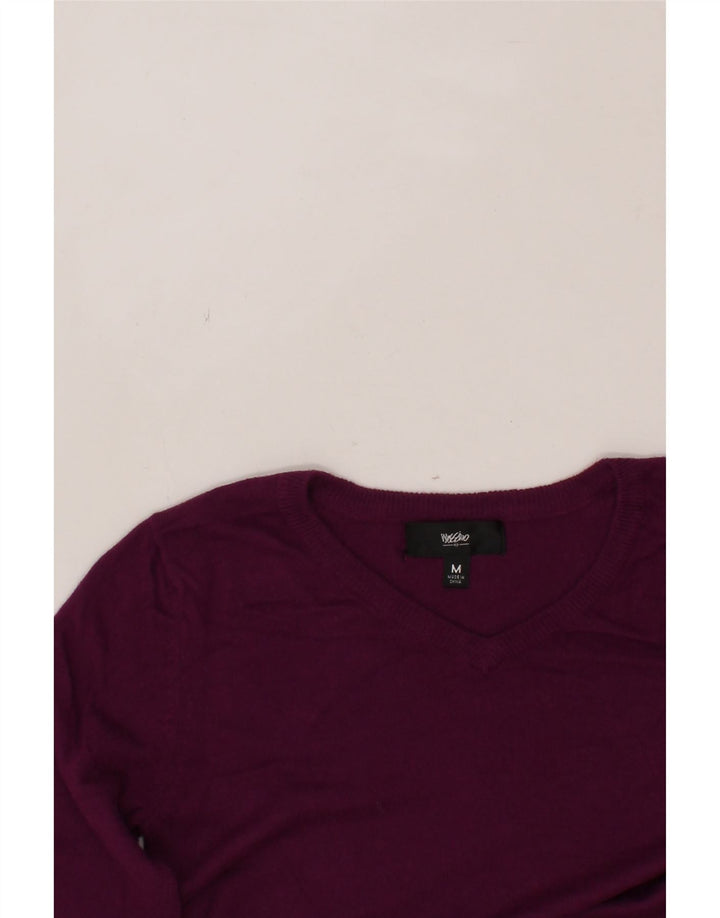 MOSSIMO Womens V-Neck Jumper Sweater UK 14 Medium Purple Vintage Mossimo and Second-Hand Mossimo from Messina Hembry 