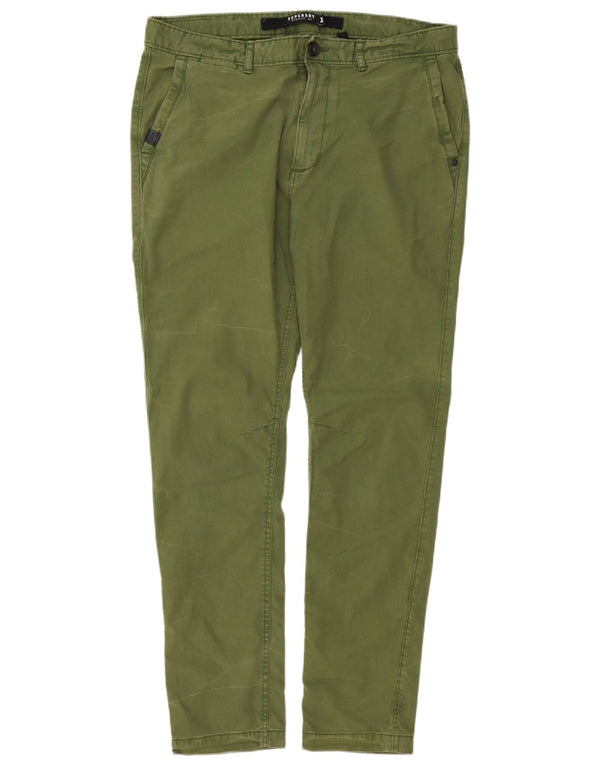 Pantaloni chino slim pentru bărbați Superdry XL W38 L32 bumbac verde