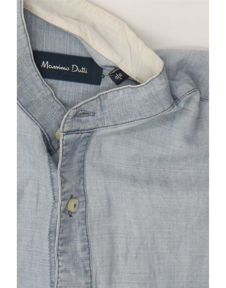 Cămașă Massimo Dutti pentru bărbați, albastru mediu