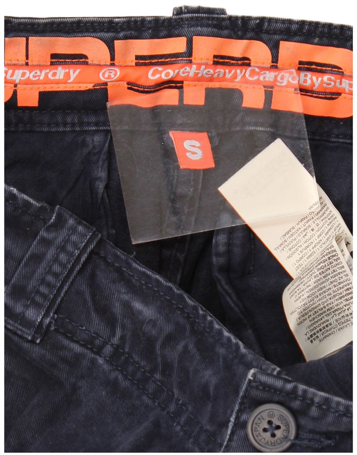 Pantaloni scurti cargo pentru bărbați SUPERDRY, mici W29, bumbac bleumarin