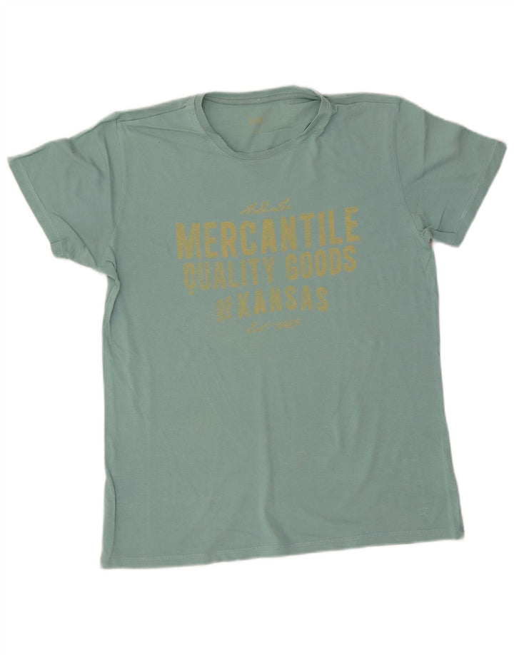 Tricou grafic pentru bărbați Lee Top din bumbac turcoaz mediu