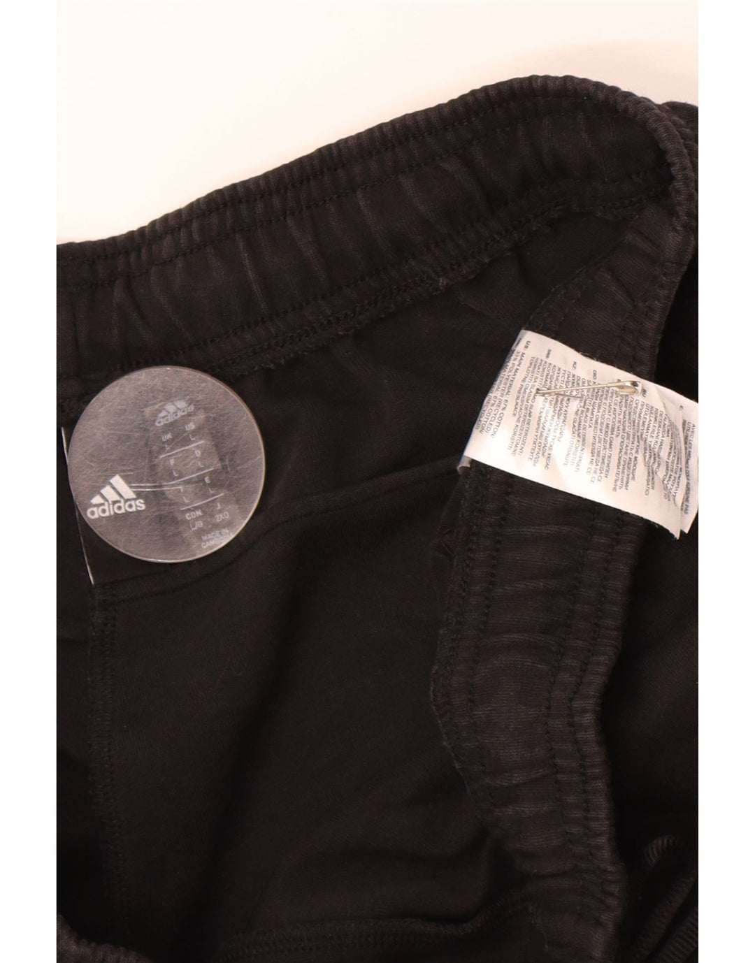 ADIDAS Mens Tracksuit Trousers Large Black Cotton