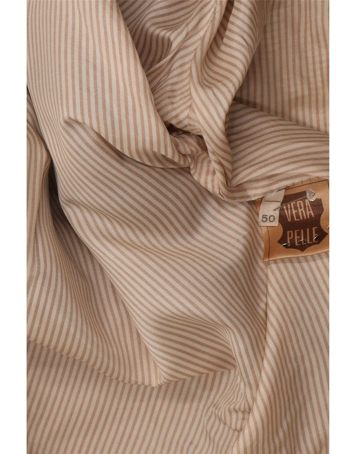 Bomber vintage pentru bărbați din piele intoarsa IT 50 mare, maro, din piele