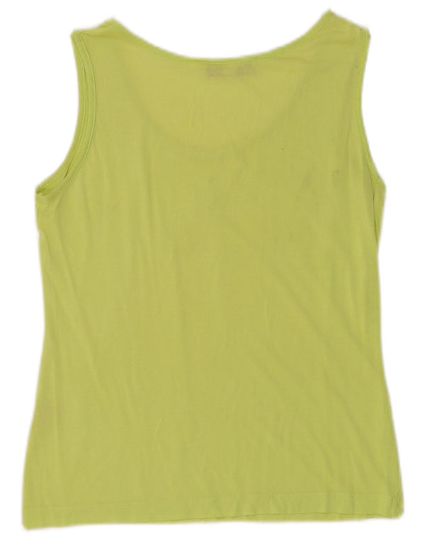 Roccobarocco Femei Vest Top UK 12 Medium Green Viscose