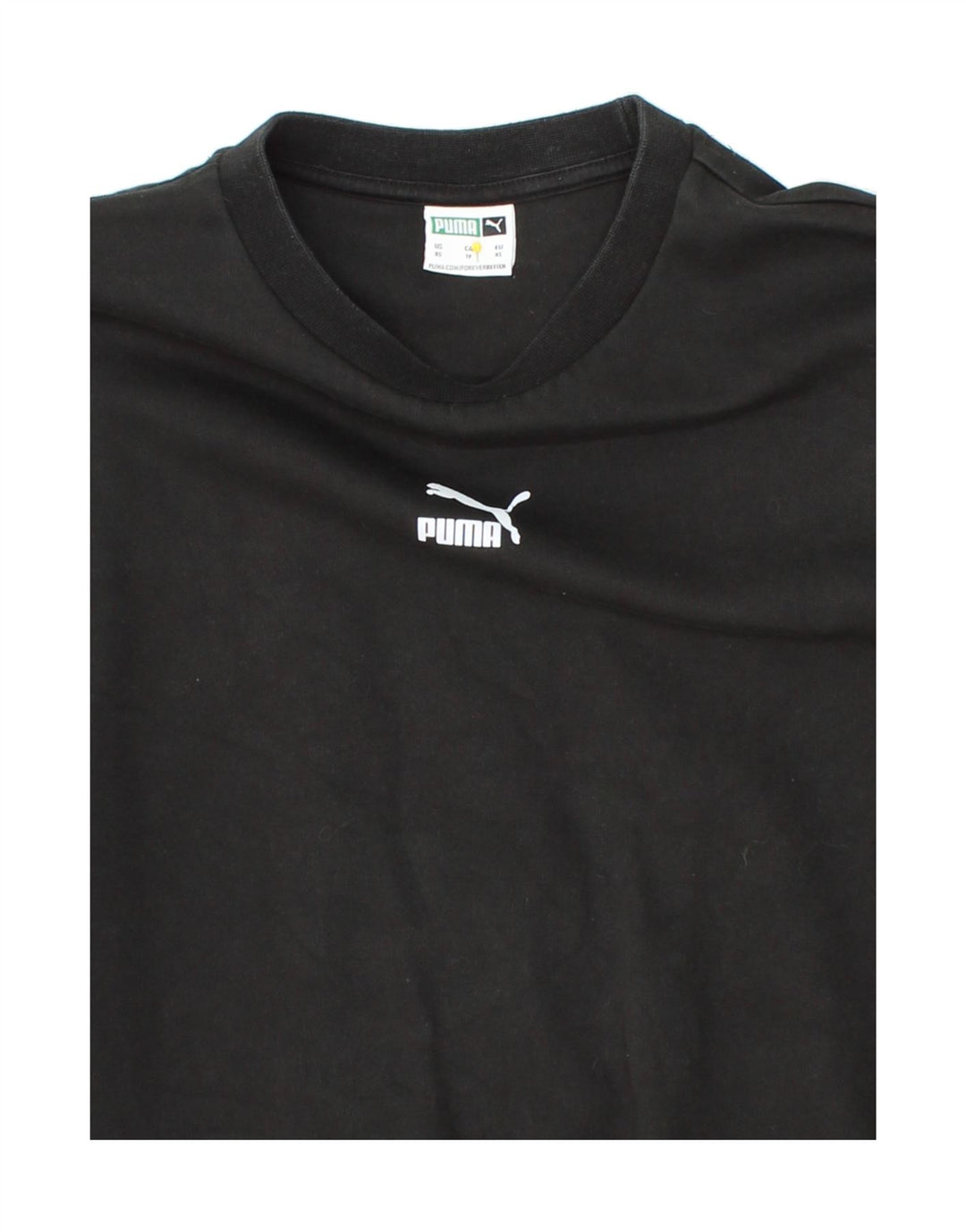 PUMA Womens Oversized Sweatshirt Jumper UK 6 XS Black Cotton Vintage Puma and Second-Hand Puma from Messina Hembry 
