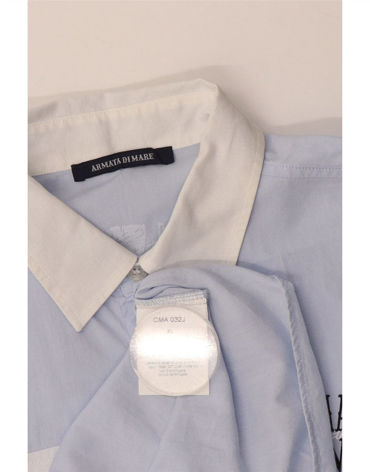 Cămașă Grafică Armata Di Mare Băieți 13-14 Ani XL Bumbac Albastru