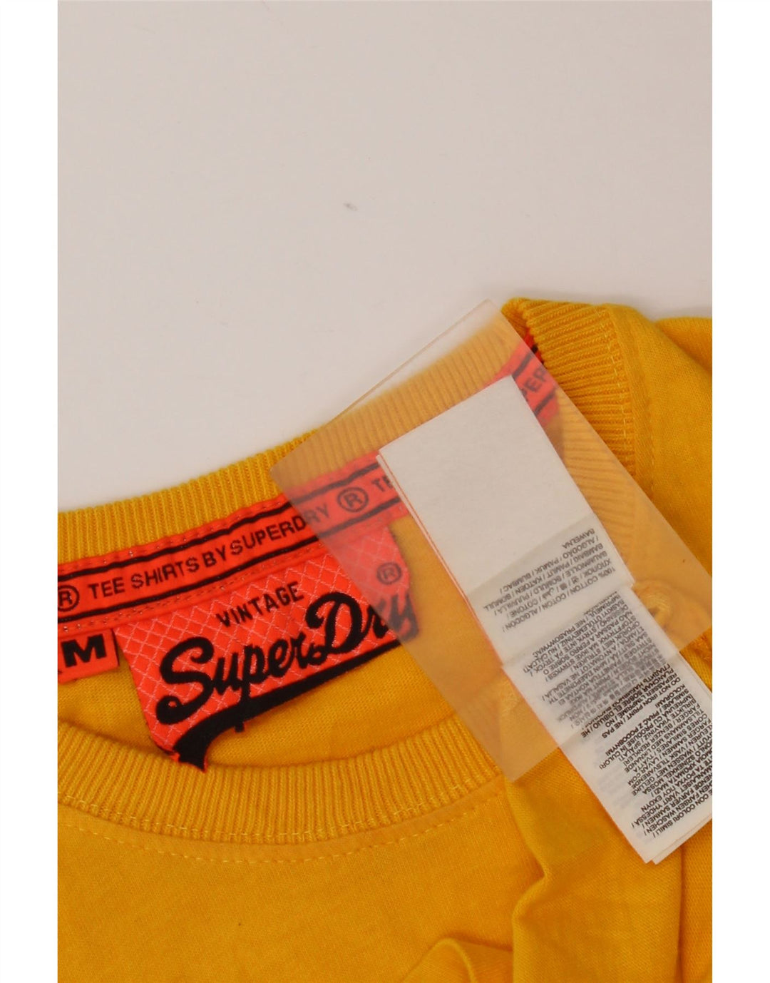 Tricou grafic pentru bărbați Superdry Top din bumbac galben mediu