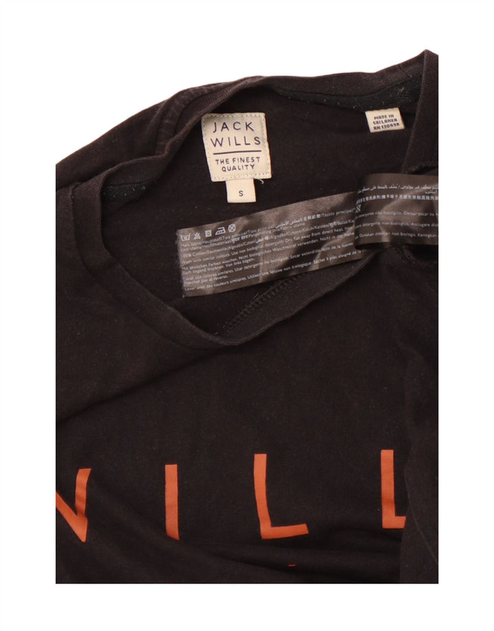 JACK WILLS Tricou grafic pentru bărbați Top mic bumbac negru