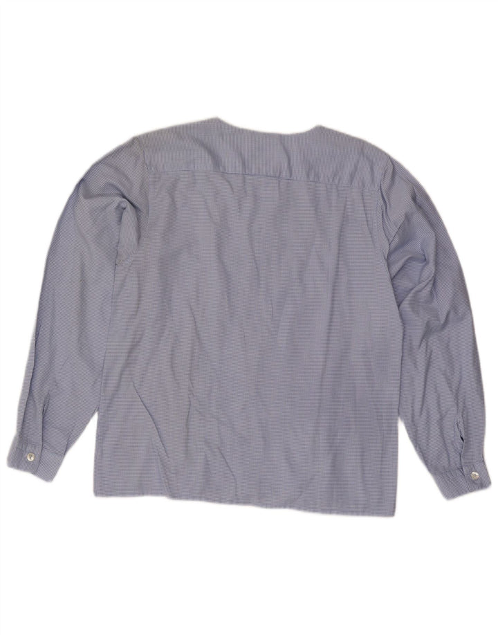 Bluză cămașă vintage pentru femei US 3 Small Blue Houndstooth