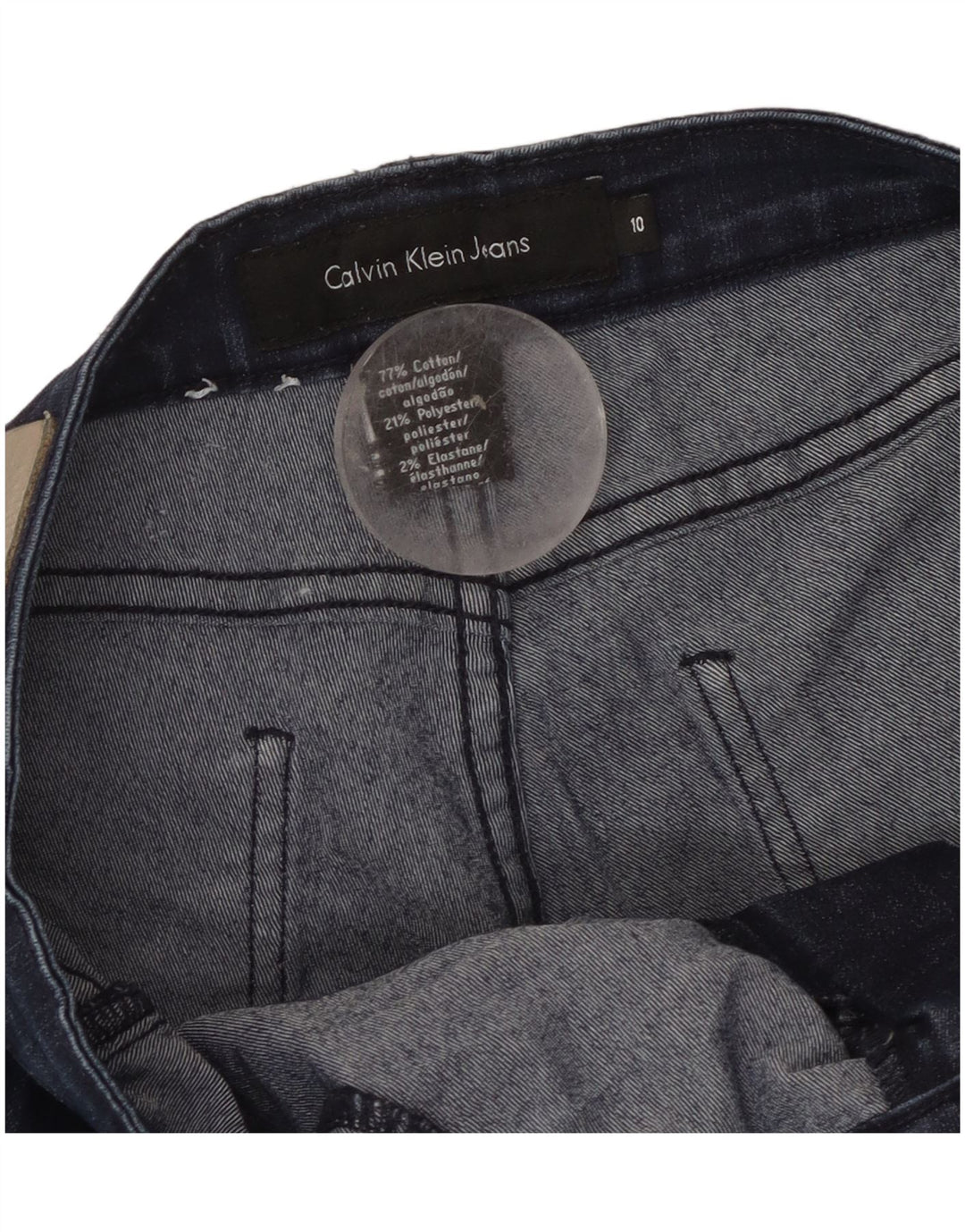 Calvin Klein Jeans Blugi subțiri pentru femei US 10 Medium W32 L29 Bumbac bleumarin