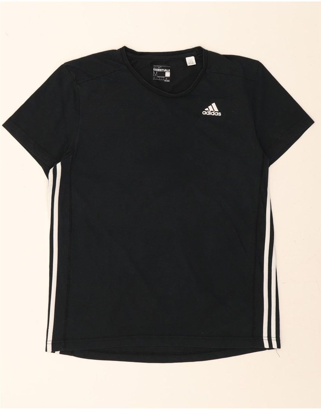 ADIDAS Mens Climalite T-Shirt Top Medium Black Cotton Vintage Adidas and Second-Hand Adidas from Messina Hembry 
