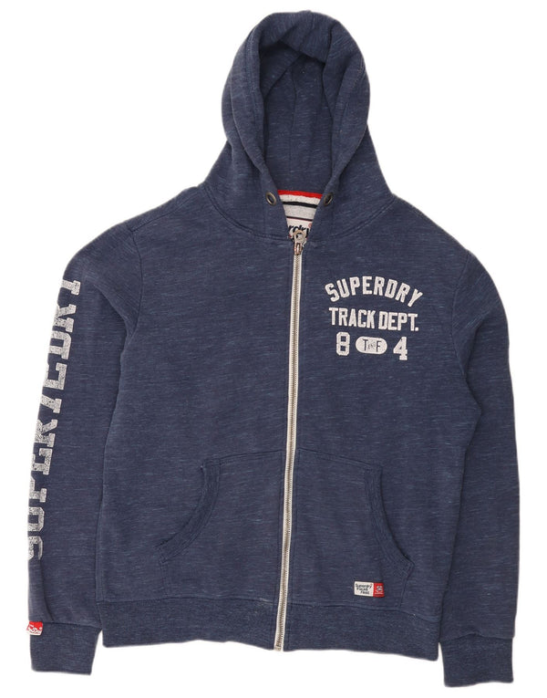 Pulover pentru bărbați Superdry Graphic Zip Hoodie XL, bleumarin, bumbac