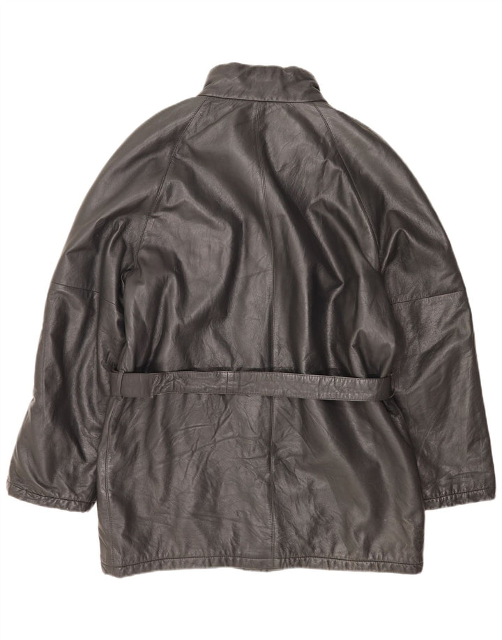 Jachetă de piele pentru bărbați VINTAGE IT 54 2XL din piele neagră