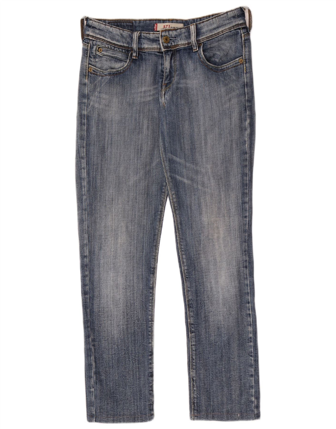 Blugi Levi's 571 Slim pentru femei W31 L28 Bumbac albastru