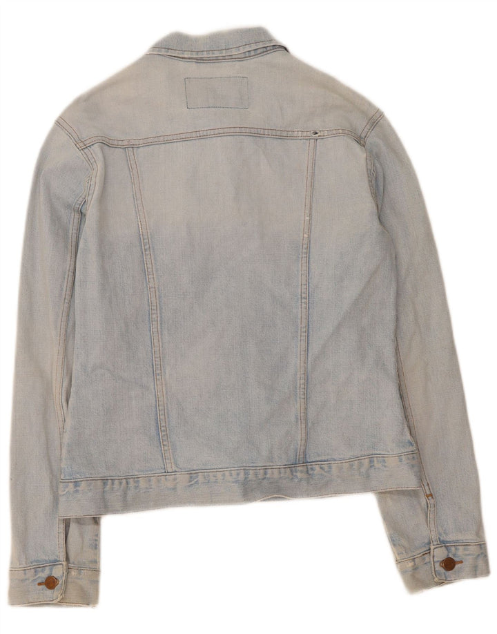 WRANGLER Womens Denim Jacket UK 14 Large Blue Cotton
