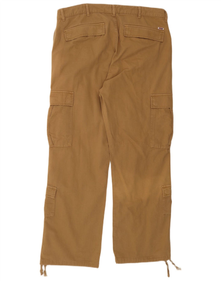 Pantaloni cargo drepti pentru bărbați GUESS W36 L31 bumbac bej