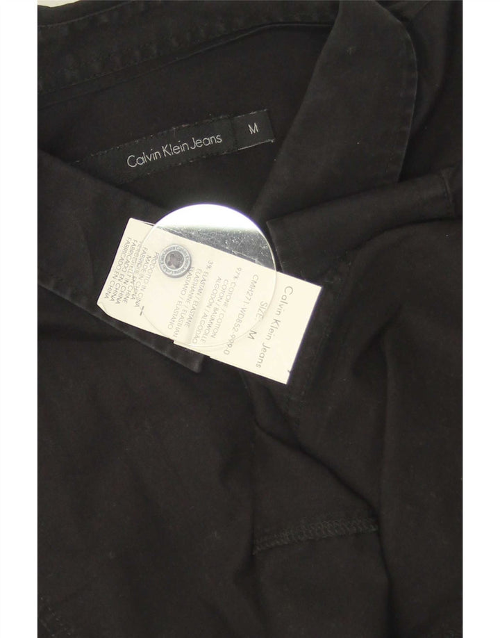 Cămașă pentru bărbați Calvin Klein Jeans, bumbac negru mediu