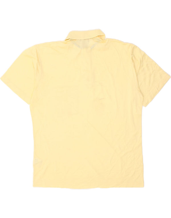ERMENEGILDO ZEGNA Tricou polo pentru bărbați IT 50 Bumbac galben mediu