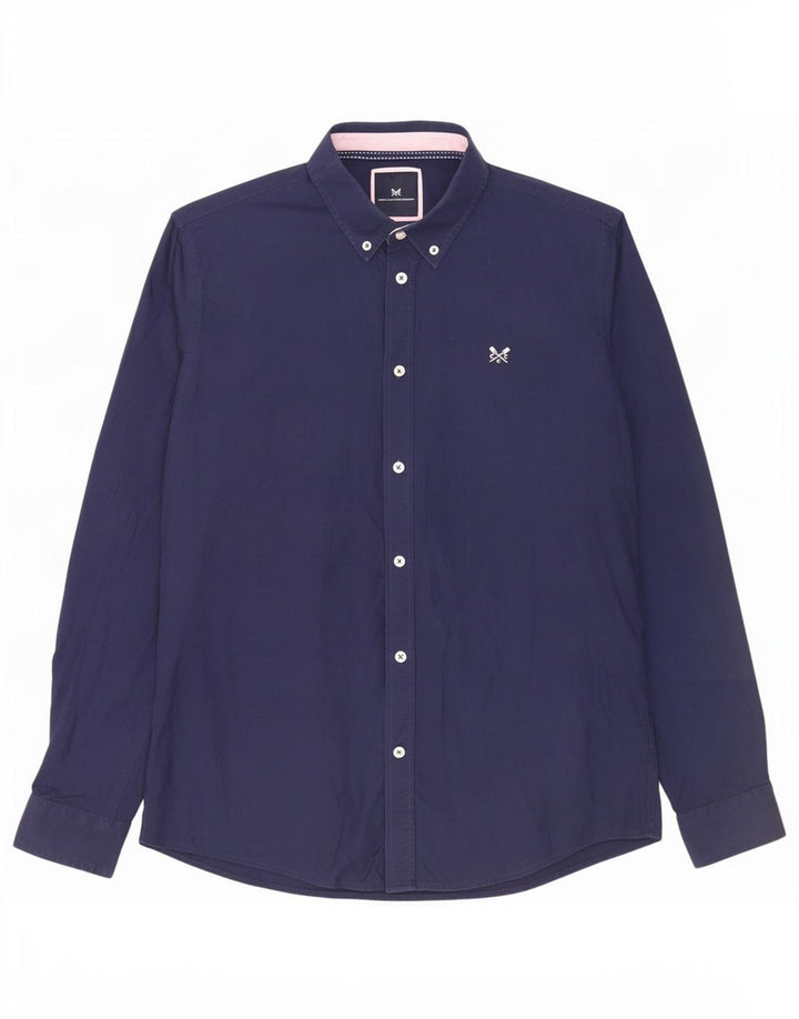 Crew Clothing Cămașă Slim Fit pentru bărbați Bumbac mediu albastru bleumarin