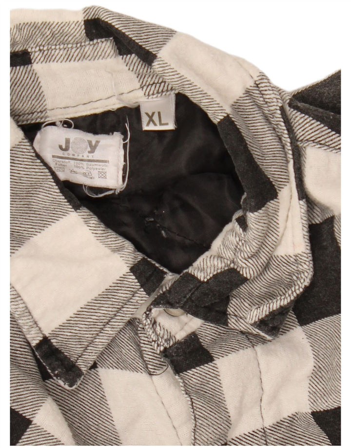 Cămașă pentru bărbați JOY Lumberjack Flannel XL, bumbac vichy negru