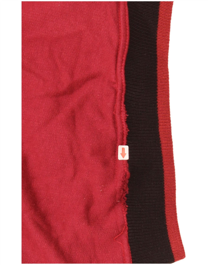 Hanorac vintage pentru bărbați, pulover, roșu mediu, bumbac color bloc
