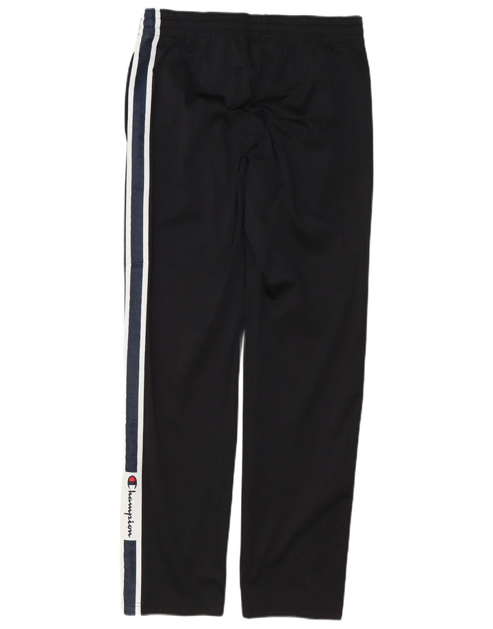 Pantaloni de trening grafic pentru bărbați Champion, poliester mediu negru